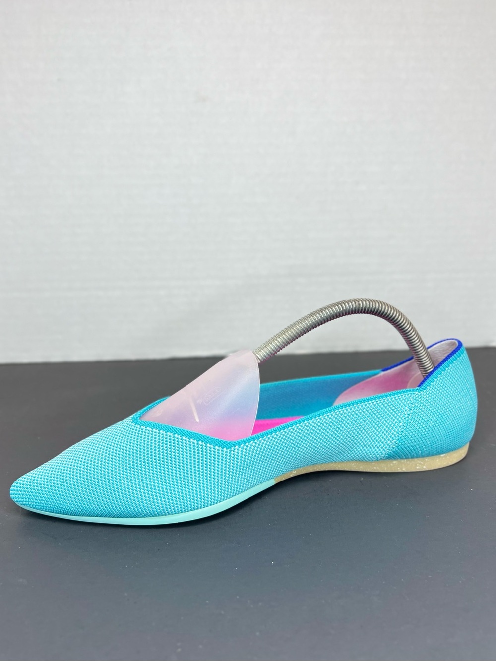 Rothy's “The Point” Retired Island Blue Pointed-Toe  Ballet Flats Womens Sz 9.5 - Picture 7 of 13